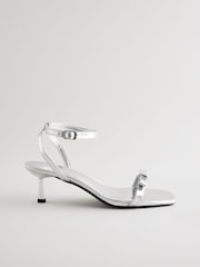 Silver Forever Comfort Square Toe Bow Sandals - Image 3 of 7