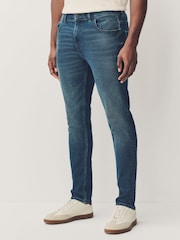 Blue Vintage Skinny Fit Authentic Stretch Denim Jeans - Image 3 of 11