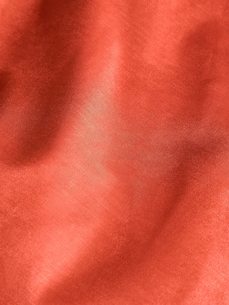 Cinnamon Orange 400 Thread Count 100% Egyptian Cotton Sateen Luxury Duvet Cover and Pillowcase Set - Image 3 of 4