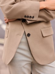 Neutral Single Breasted Warm Handle Blazer - Image 5 of 7