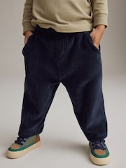 Navy Blue Corduroy Straight Joggers (3mths-7yrs) - Image 1 of 8