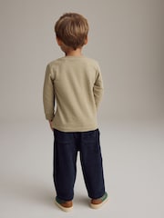 Navy Blue Corduroy Straight Joggers (3mths-7yrs) - Image 3 of 8