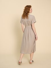 White Stuff Natural Hazel Linen Blend Shirt Dress - Image 2 of 6