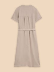 White Stuff Natural Hazel Linen Blend Shirt Dress - Image 5 of 6