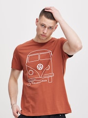 Blend Brown Volkswagen Camper Short Sleeve 100% Cotton T-Shirt - Image 1 of 5