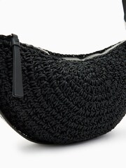 AllSaints Black Half Moon Knot Cross-Body Bag - Image 7 of 7