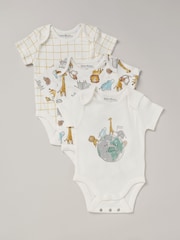 Homegrown Printed White Bodysuit Set 3 Pack - Image 1 of 4