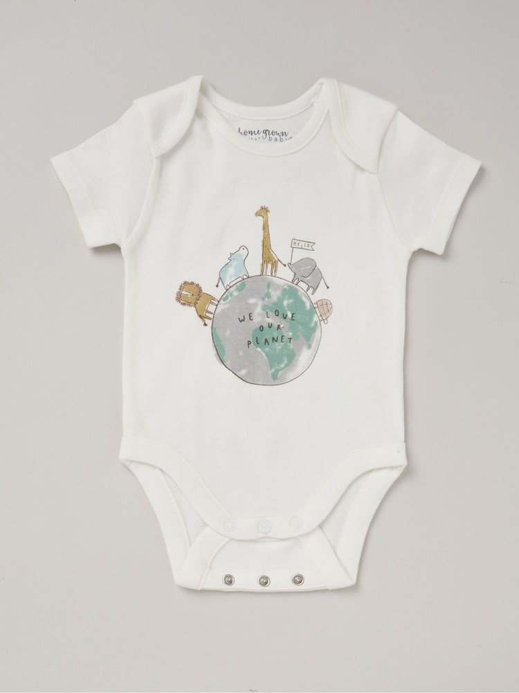 Homegrown Printed White Bodysuit Set 3 Pack - Image 4 of 4