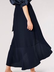 Apricot Blue Big Ruffle Maxi Skirt - Image 4 of 5