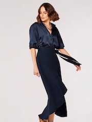 Apricot Blue Big Ruffle Maxi Skirt - Image 5 of 5