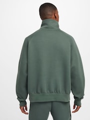 Nike Green Sportswear Tech Fleece Quarter Zip Top - Image 2 of 7
