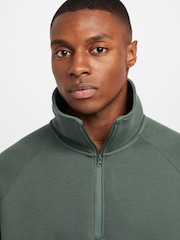 Nike Green Sportswear Tech Fleece Quarter Zip Top - Image 4 of 7