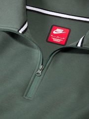 Nike Green Sportswear Tech Fleece Quarter Zip Top - Image 6 of 7