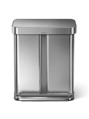 simplehuman Brushed Steel Dual Compartment 58L Pedal Bin With Liner Pocket - Image 3 of 5