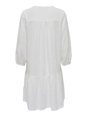 ONLY White Cheesecloth Embroidered Summer Smock Dress - Image 7 of 7