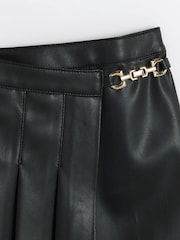 Falda escocesa cruzada para niñas de piel sintética 100% algodón de River Island - Imagen 3 de 4