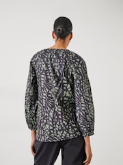 Hush Grey Monika Tie Blouse - Image 3 of 5