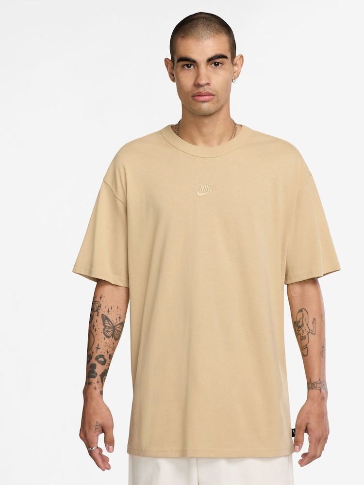 Nike Team Gold Sportswear Premium 100% Cotton Essentials T-Shirt - Image 1 of 3