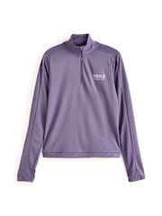 Dunkellila - Nike Pacer Langarm-Laufoberteil mit halbem Reißverschluss - Bild 6 von 6