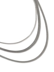 Aela Gold Tone Multirow Snake Chain Necklace - Image 3 of 3