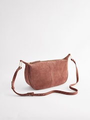 Rust Brown Suede Sling Bag - Image 4 of 8
