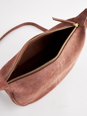 Rust Brown Suede Sling Bag - Image 8 of 8