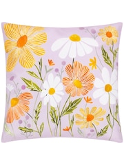 Wylder Lilac Peach Wildflowers Outdoor Cushion - Image 1 of 3