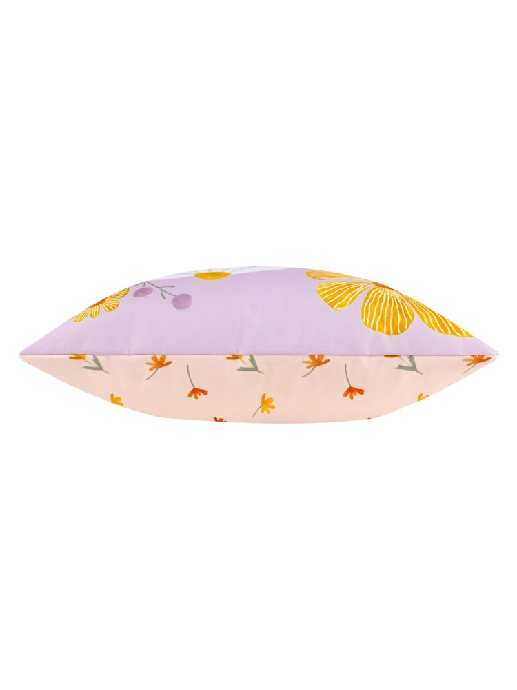 Wylder Lilac Peach Wildflowers Outdoor Cushion - Image 3 of 3