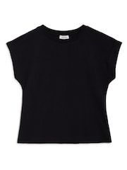 Negro - Albaray 100% Cotton Roll Back T-Shirt - Imagen 5 de 5
