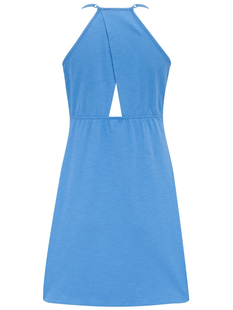 Pour Moi Blue 100% Cotton Jersey Embroidered Chemise - Image 4 of 4