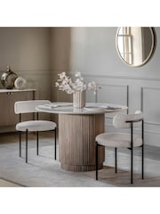 Gallery Home Grey Kenitra Marble Round Dining Table - Image 1 of 3