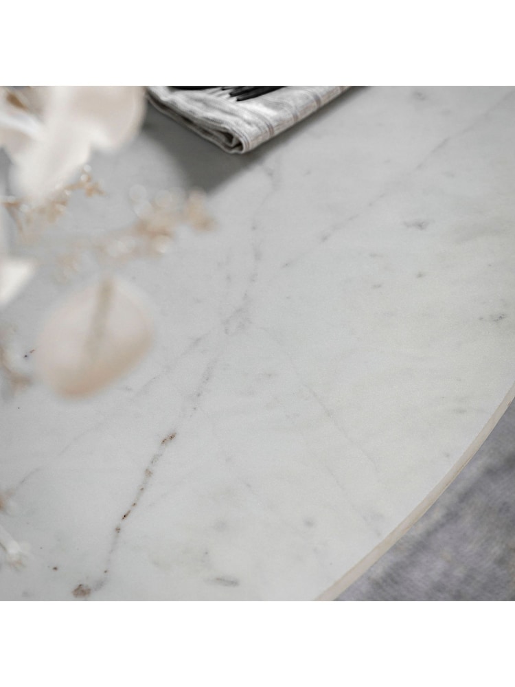 Gallery Home Grey Kenitra Marble Round Dining Table - Image 2 of 3