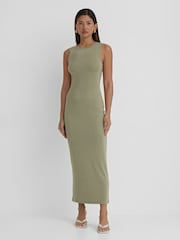 4th & Reckless Green Jaden Diamante Midi Dress - Image 1 of 5