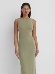 4th & Reckless Green Jaden Diamante Midi Dress - Image 3 of 5