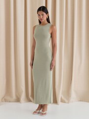 4th & Reckless Green Jaden Diamante Midi Dress - Image 5 of 5