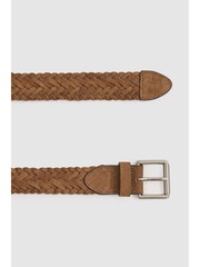 Reiss Stone Charlie Suede Woven Belt - Image 3 of 4