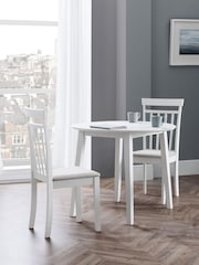 Julian Bowen White Coast Dropleaf Table - Image 1 of 6