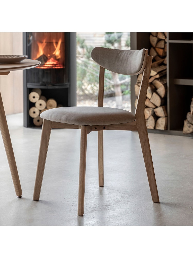 Gallery Home Natural Temara Oak Style Dining Chair 2Pk - Image 2 of 7