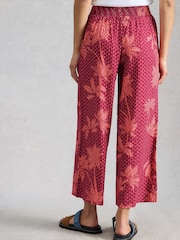 White Stuff Pink Shelly Linen Blend Culotte - Image 3 of 6