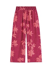 White Stuff Pink Shelly Linen Blend Culotte - Image 5 of 6