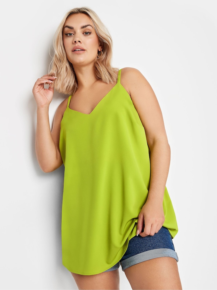 Yours Curve Green Green Cami Vest Top - Image 1 of 5