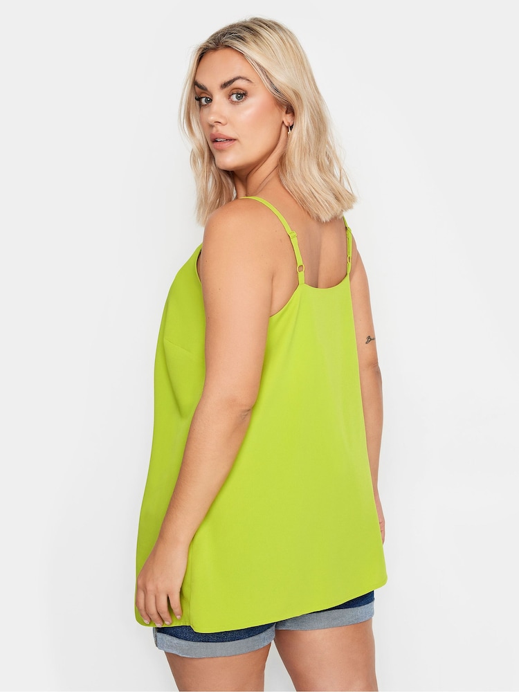 Yours Curve Green Green Cami Vest Top - Image 2 of 5 Yours Curve Green Green Cami Vest Top - Image 2 of 5