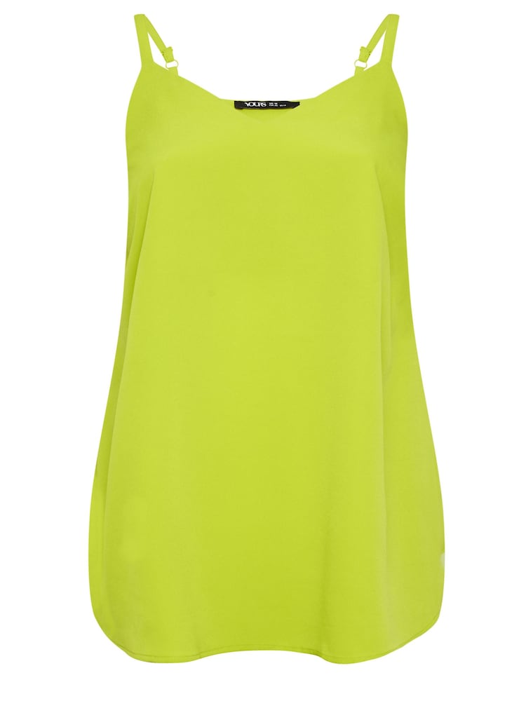 Yours Curve Green Green Cami Vest Top - Image 5 of 5 Yours Curve Green Green Cami Vest Top - Image 5 of 5