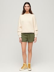 Superdry Green 100% Cotton Essential Logo Shorts - Image 2 of 8