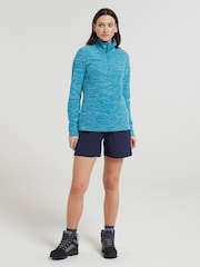 Mountain Warehouse Turquoise Blue Womens Snowdon Melange Fleece - Image 1 of 5