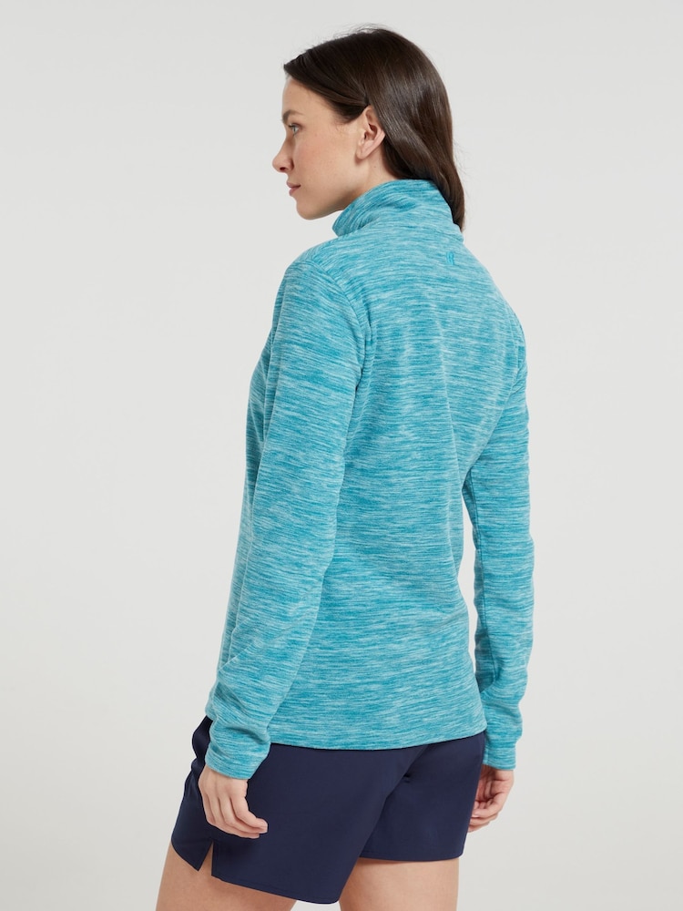 Mountain Warehouse Turquoise Blue Womens Snowdon Melange Fleece - Image 2 of 5