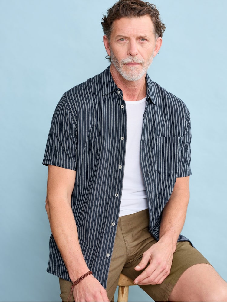 Seasalt Cornwall Blue Skylight Cave Mens Shirt - Image 1 of 7