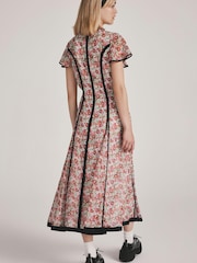 Cath Kidston Archive Ditsy Asymmetrical Hem Dress - Image 4 of 6
