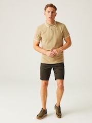 Бежевый - Regatta Mens Tadeo II 100% Cotton Polo Shirt - Image 3 of 7