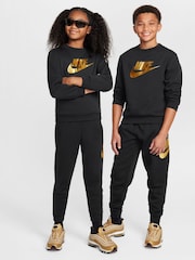 Nike Black Club Fleece HBR Crew Sweatshirt - Image 5 of 7